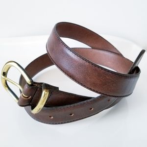 Brown Bonded Leather Belt